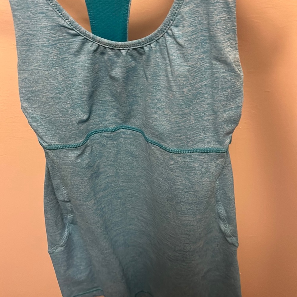 Blue Lululemon tank top
